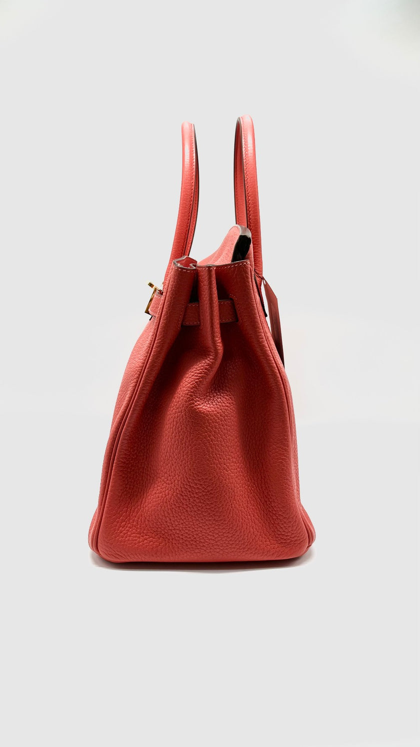 Preowned. Hermes Birkin 35 Rose Jaipur Clemence GHW. R212E|12242