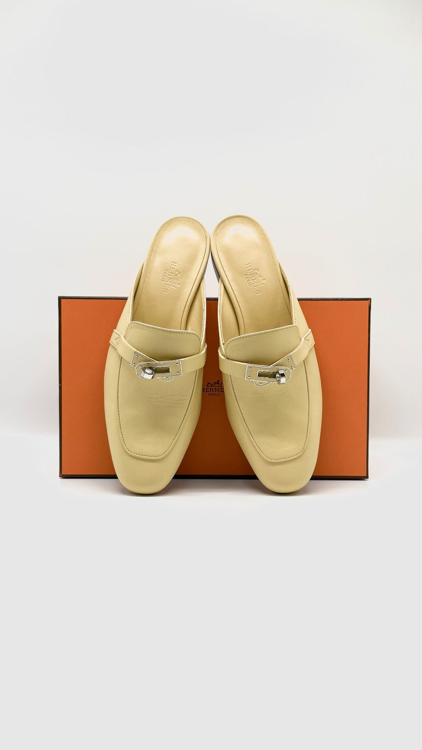 Unused. Hermes Oz Mules PHW. 37|6921