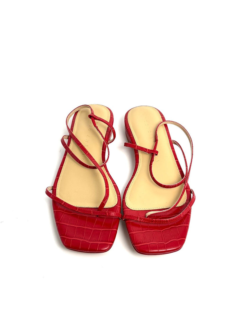 Brand New. Studio Amelia Thongs Croc Red. 37|11689