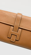Preowned. Hermes Jige Clutch Gold Epsom. KP35|12999