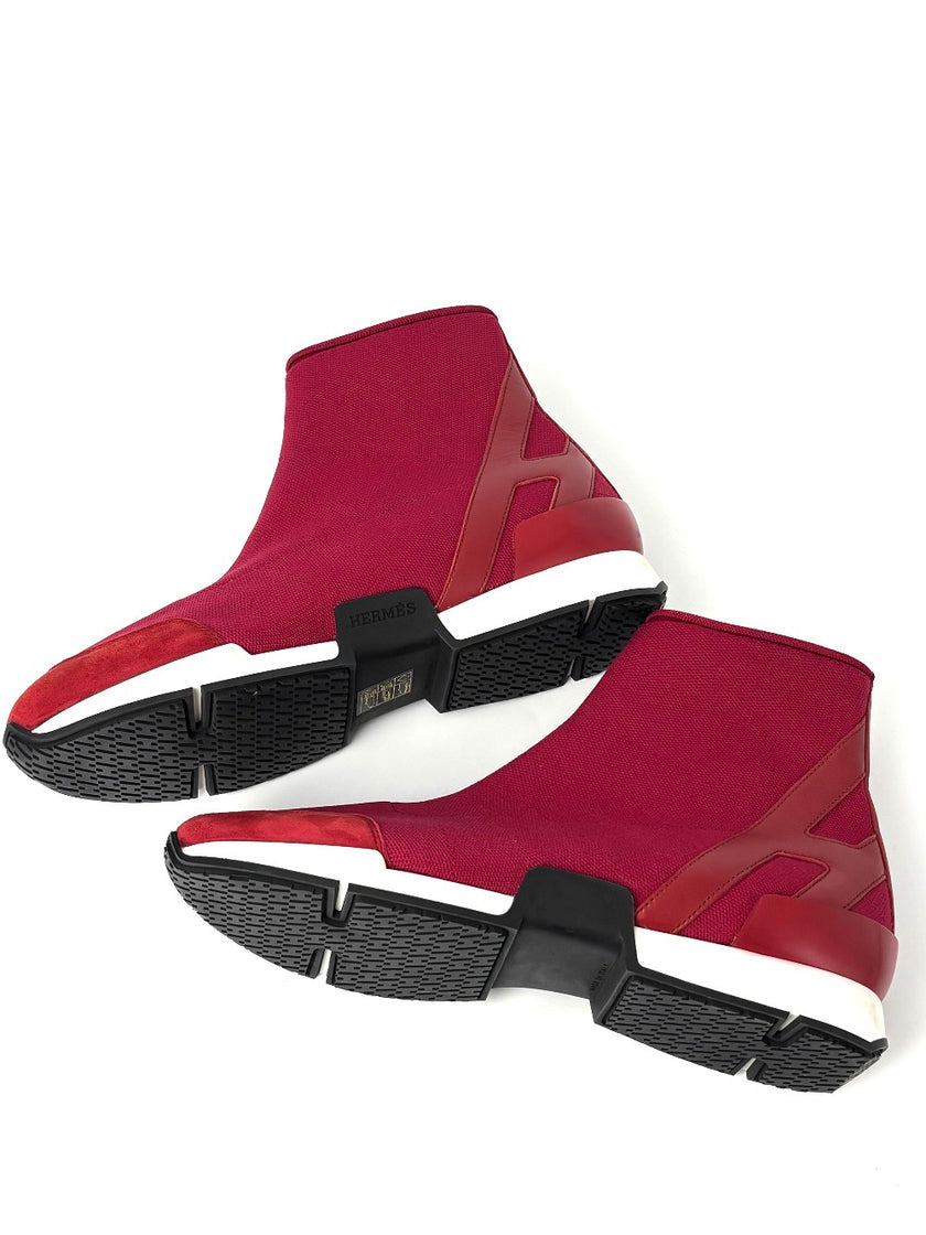Preowned. Hermes Boots Red. 36.5|8974