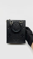 Like New. LV Sac Plat Petite Black Empreinte. Microchip|16508