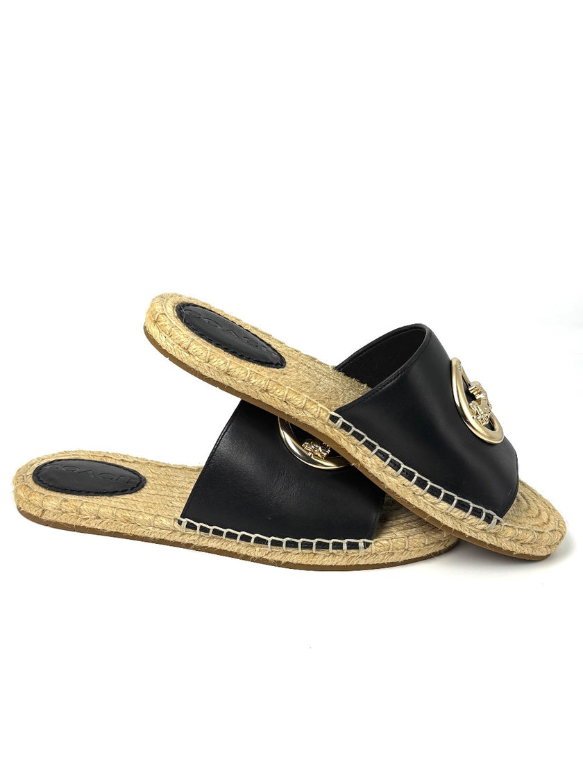 Preowned. Coach Slides Black. 36|8941