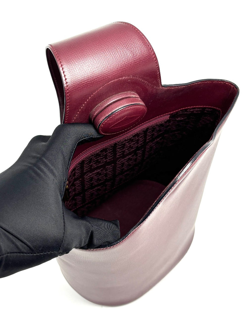 [SALE] Preowned. Cartier 20th Century Body Bag Maroon|11359