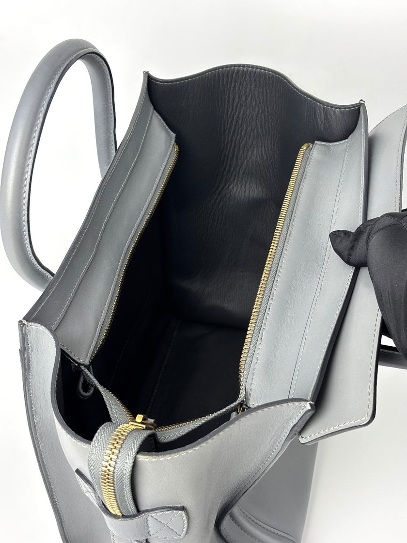 Preowned. Celine Mini Luggage Gray. FGA0152|9506