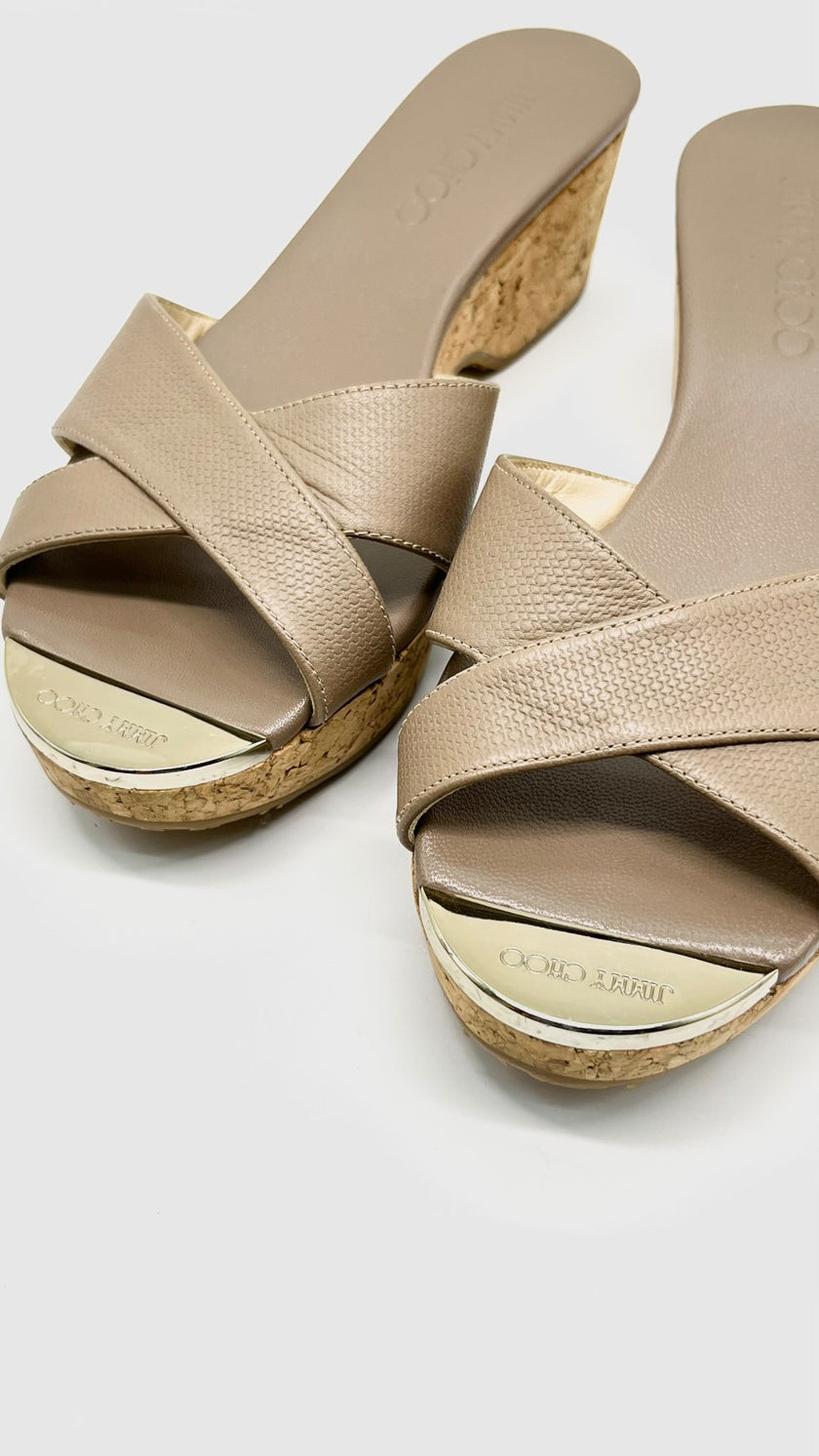Preowned. Jimmy Choo Sandals Etoupe. 36.5|10778