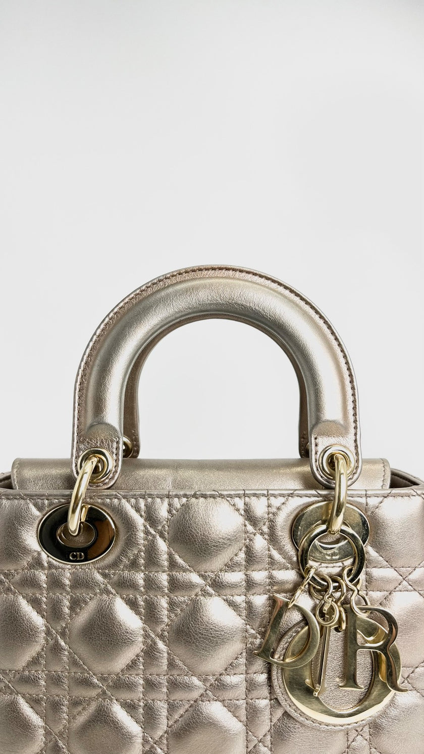 [SALE] Preowned. Lady Dior Small Bronze GHW. 18MA1119|4387