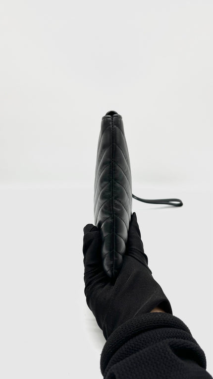 Preowned. YSL Cassandre Matelasse Tablet Pouch Black GHW. P183790390413|10861