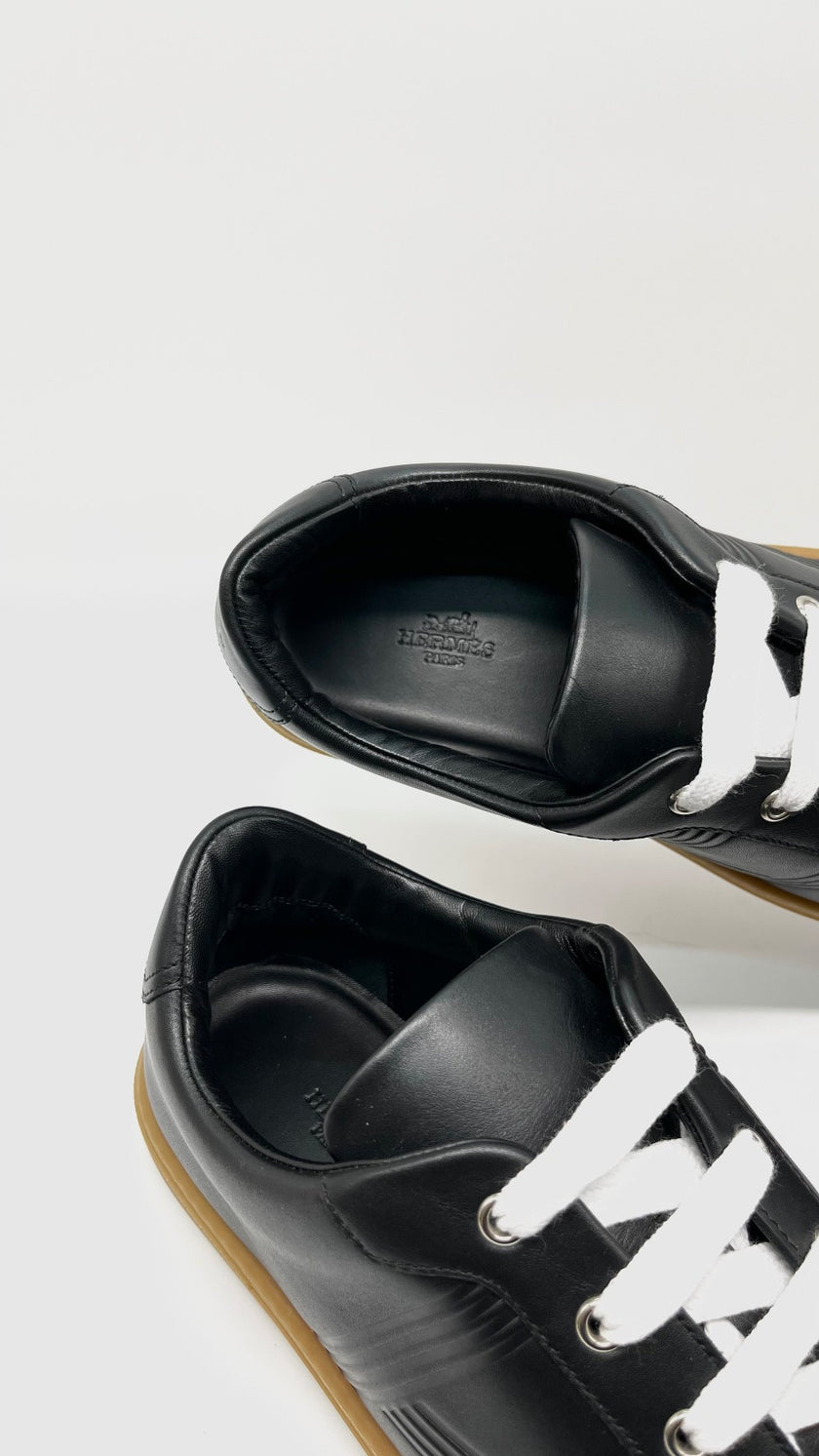 Brand New. Hermes Avantage Sneakers Black H En Bias. 41|12338