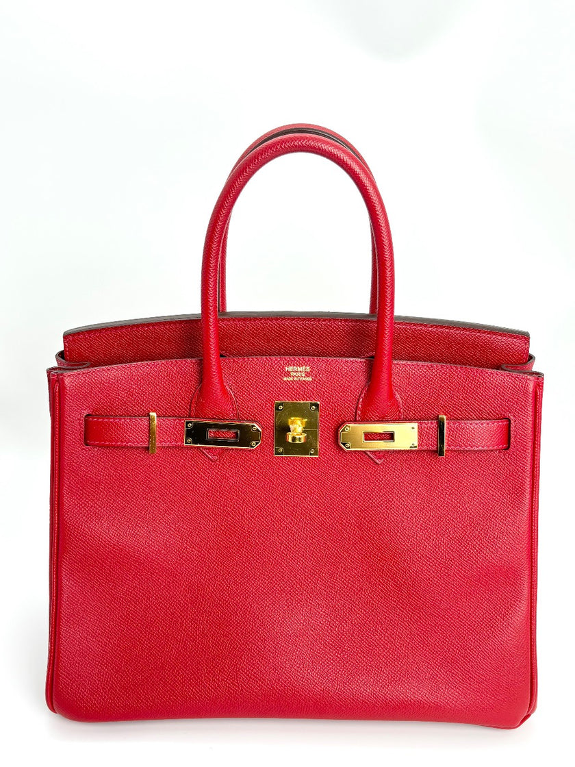 Preowned. Hermes Birkin 30 Rouge Casaque. TPY009GG|3445