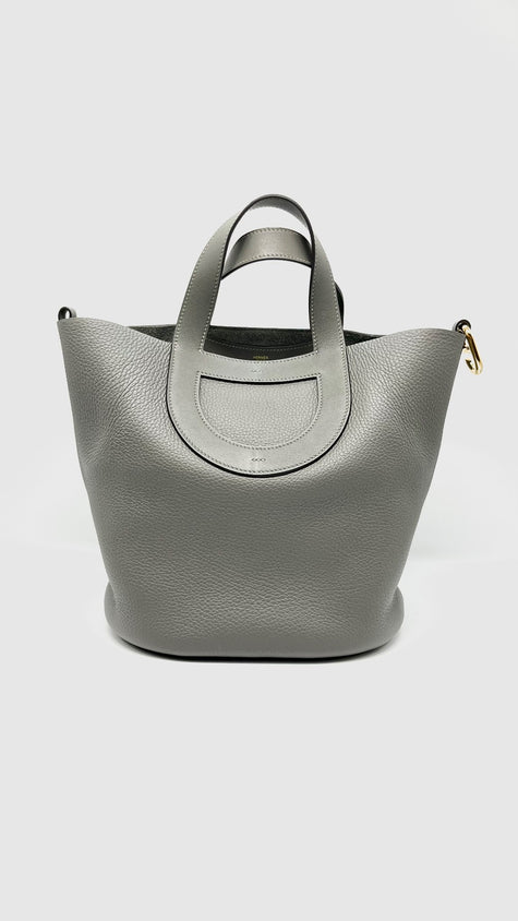 Preowned. Hermes In The Loop 23 Gris Meyer Togo GHW. BBS002ZB|9671