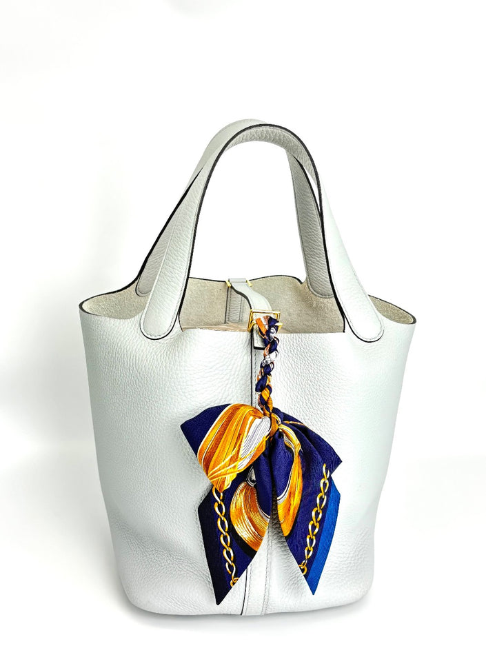 [SALE] Like New. Hermes Picotin 22 Blue Perle. UOT004MW|3765