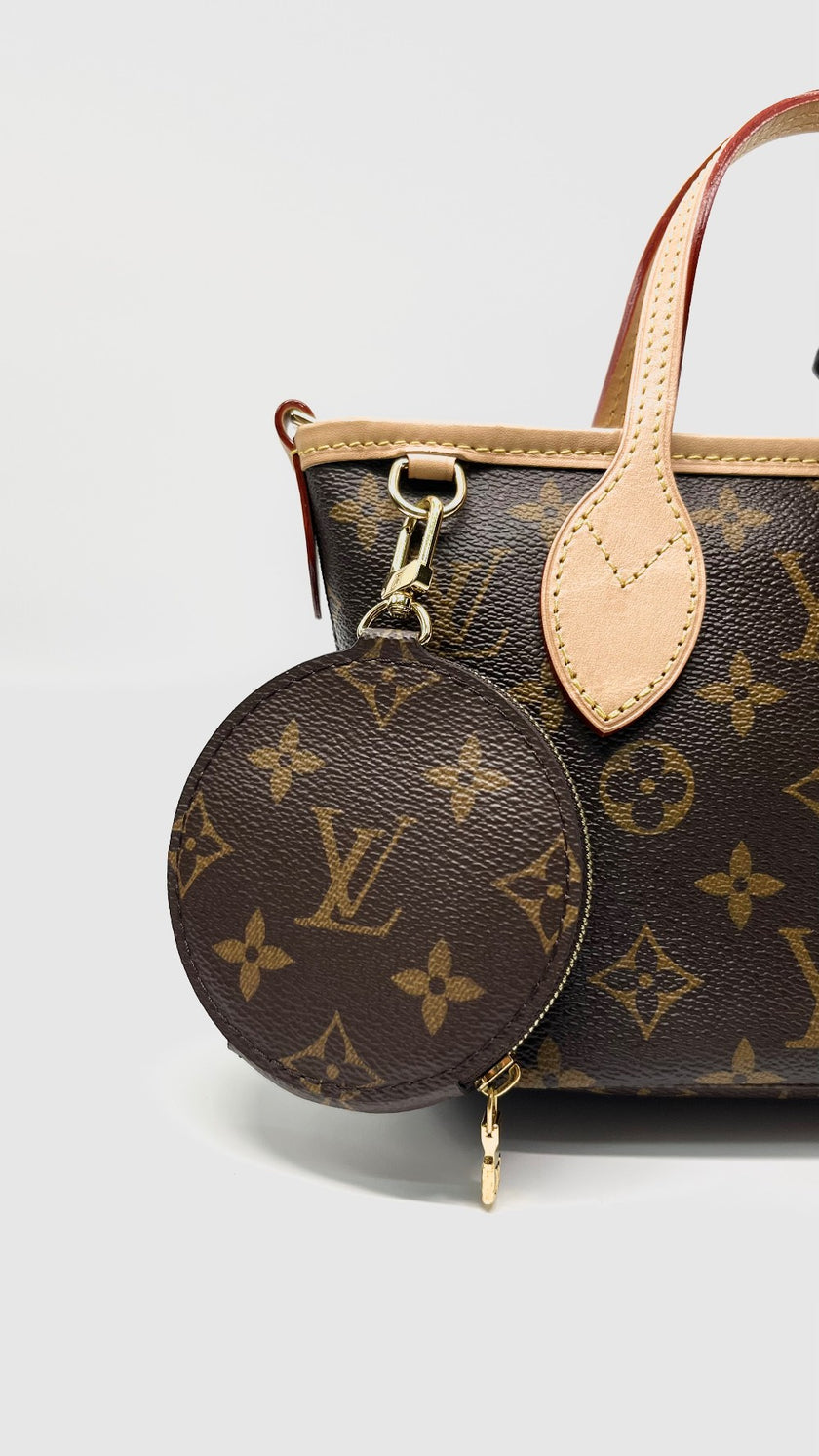 Preowned. LV Neverfull BB Mono Beige. MCHIP|8452