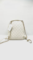 Preowned. Chanel CC Day Backpack White Caviar GHW. 27035013|13835