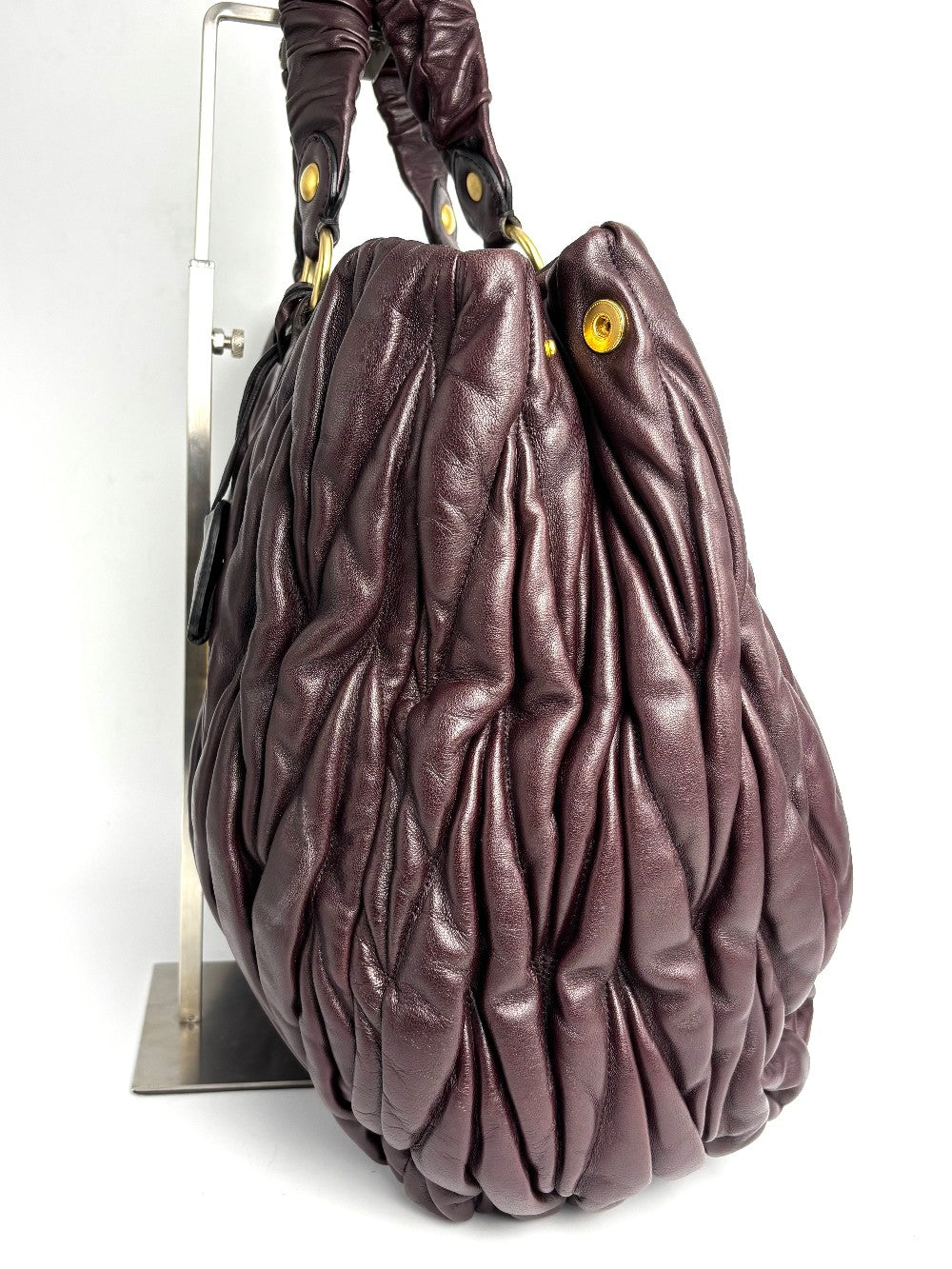 Preowned. Miu Miu 2-way Burgundy|11961