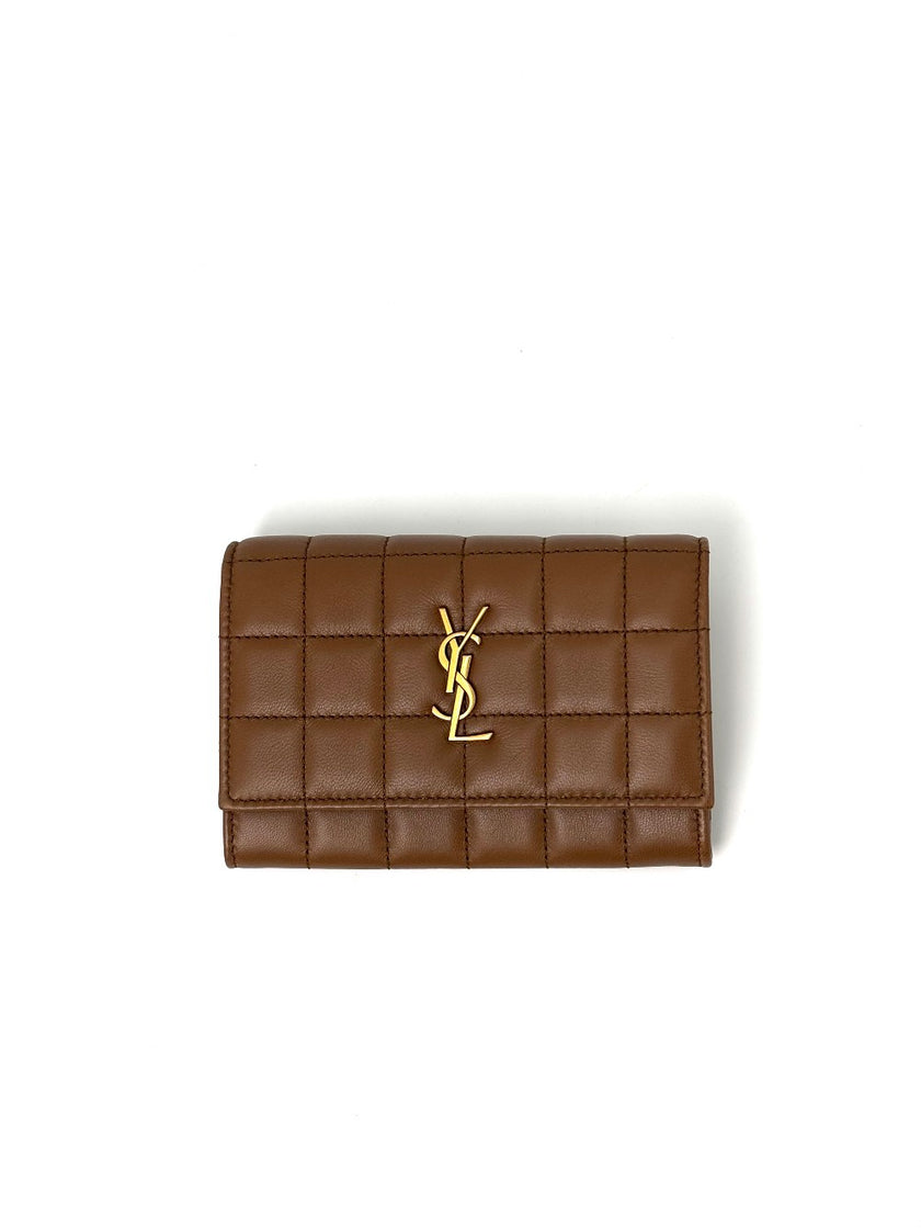 Brand New. YSL Bifold Wallet Brown|7151