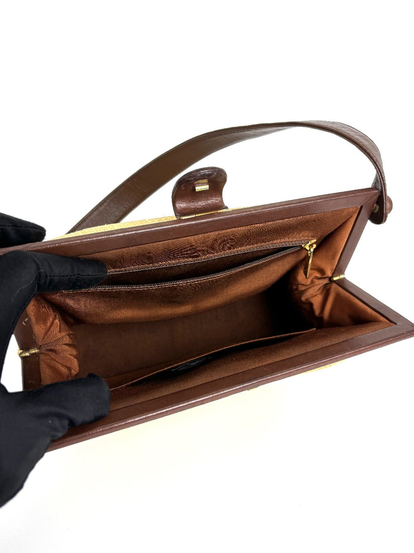 Preowned. Chanel Vintage CC Raffia Beige. 5988701|4153