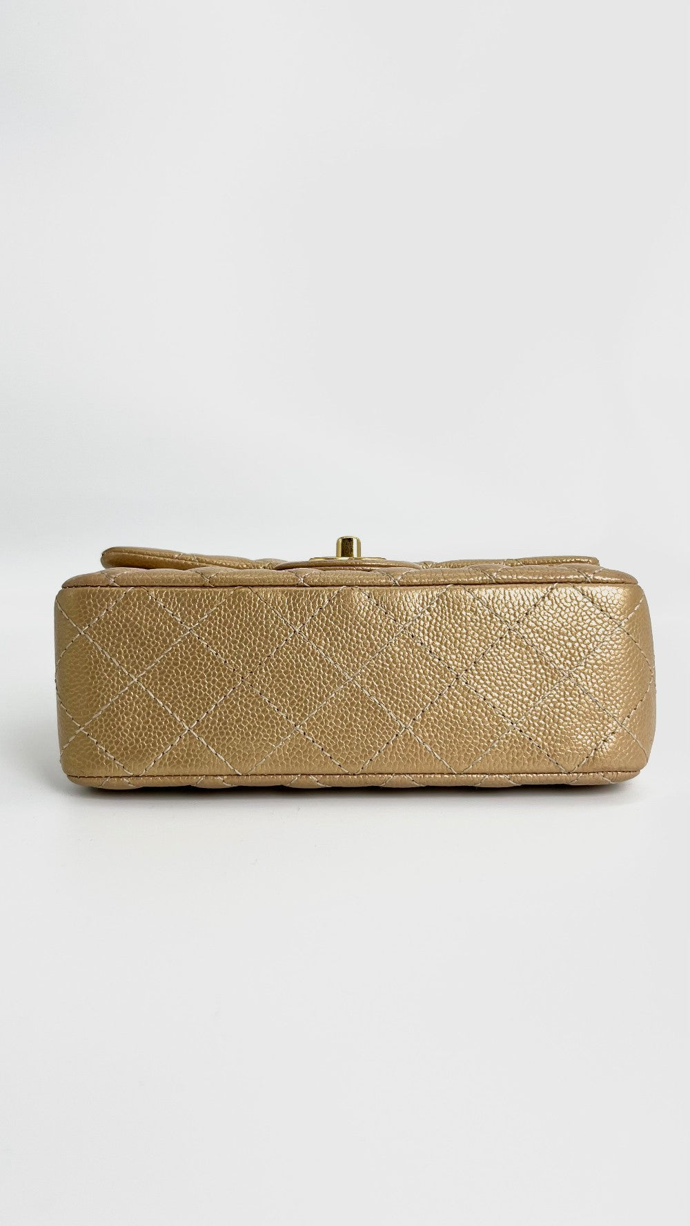 Like New. Chanel Mini Rectangular Flap Gold. 20519954|4212