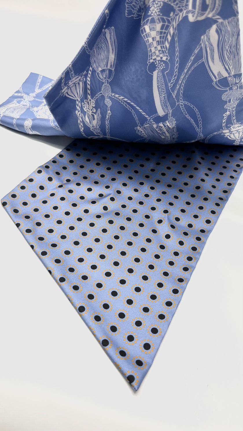 Brand New. Hermes Maxi Twilly Light Blue|9946