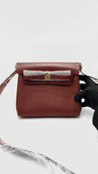 Brand New. Hermes Herbag Mini Rouge H Toile Canvas GHW. KTS005AU|16807