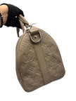 Brand New. LV Keepall Bandouliere 35 Aerogram Beige Monogram Tourillon SHW. Microchip|17200