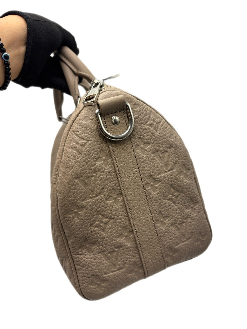 Brand New. LV Keepall Bandouliere 35 Aerogram Beige Monogram Tourillon SHW. Microchip|17200