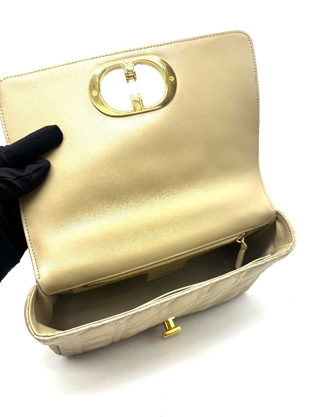 Like New. Dior Caro Medium in Corda Calfskin GHW.62MA0252|17893