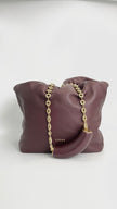 Preowned. Loewe Squeeze Medium Hobo Bag Dark Burgundy|4497