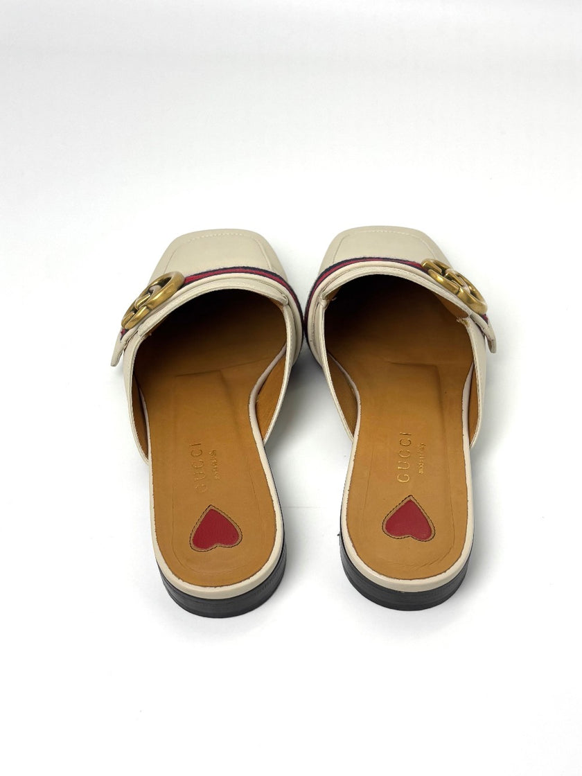 Preowned. Gucci Mule White. 36|7581