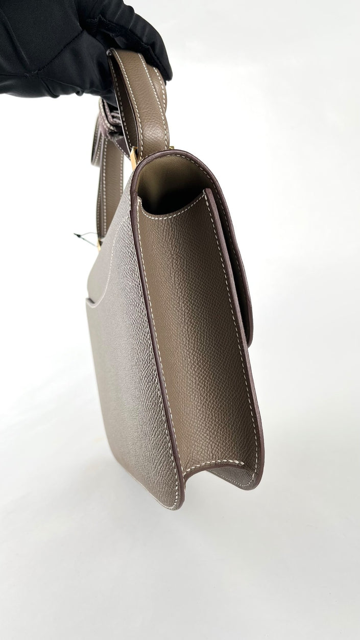 Brand New. Hermes Constance 24 Etoupe GHW Epsom. BCT387UK|4825