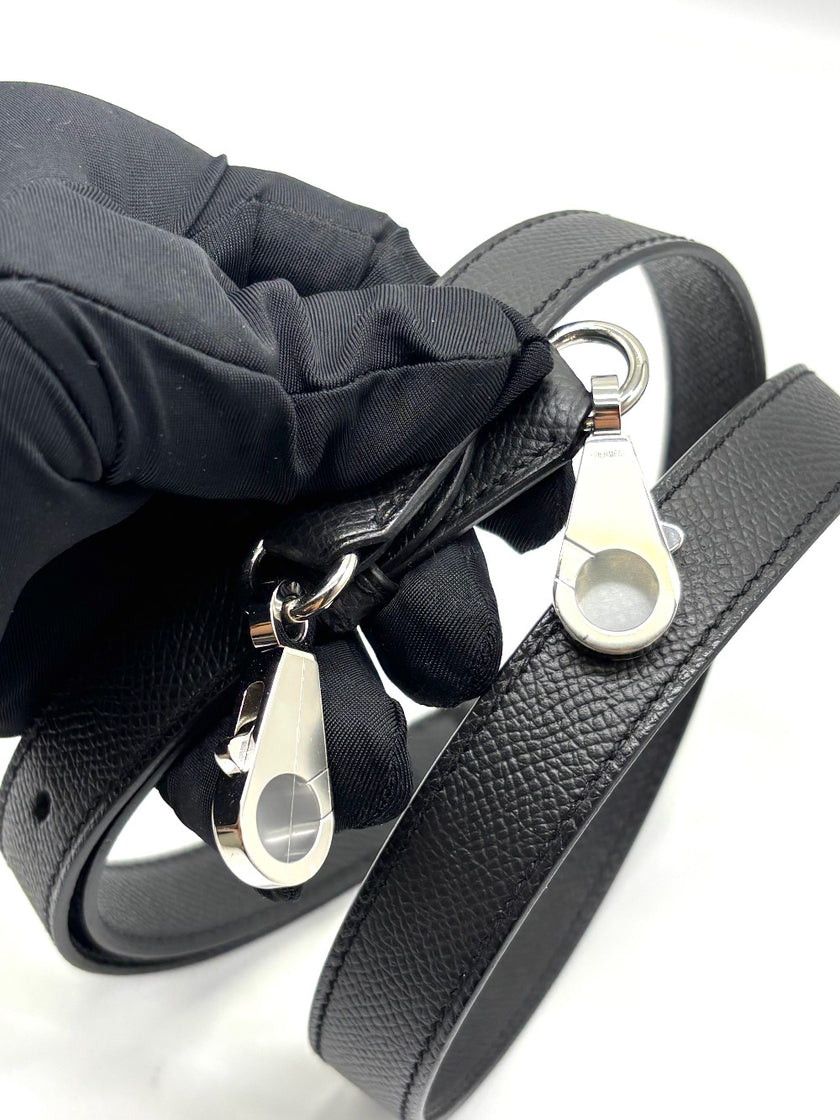 Brand New. Hermes Bandouliere A-Strap Black PHW. WFM012PM|8898