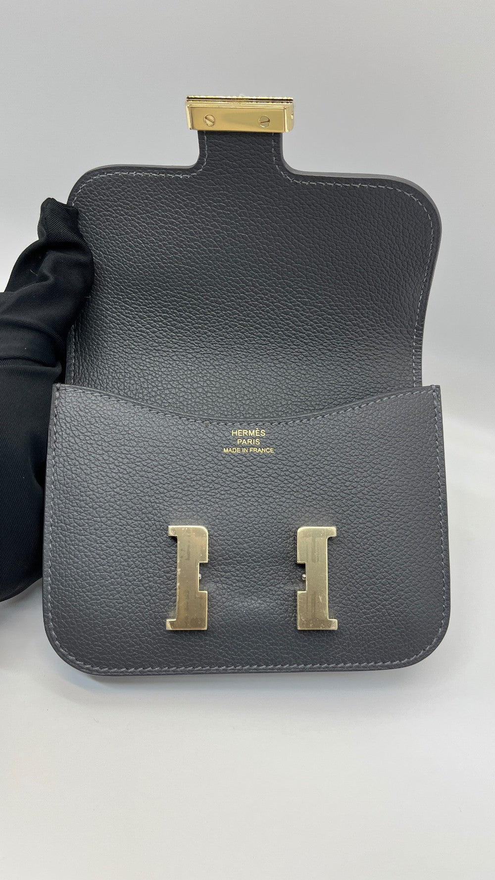 Brand New. Hermes Constance Slim Ardoise Evercolor GHW. KAK004MM|5412