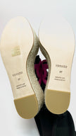 Brand New. Hermes Ithea 30 Pink Espadrille Wedge. 37|10540