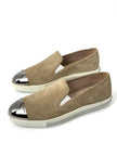 Brand New. Miu Miu Slip On Suede Beige. 37|7338