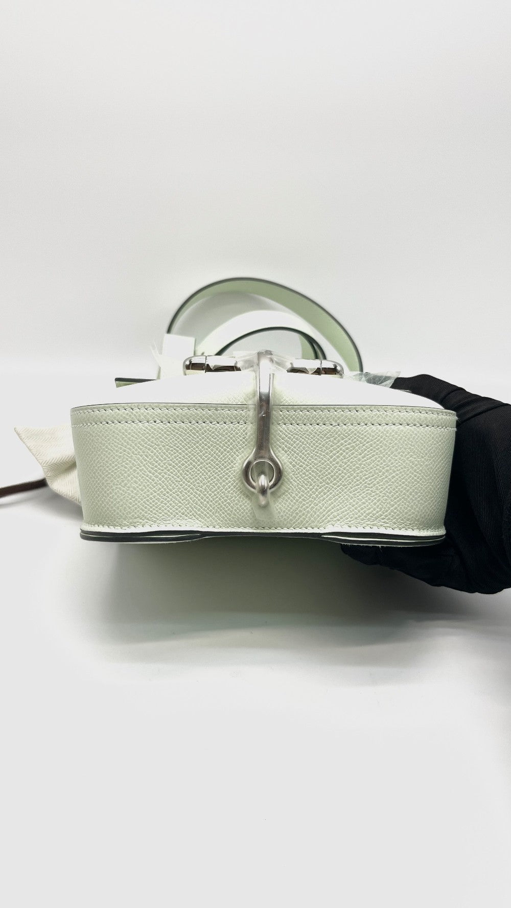 Brand New. Hermes Della Vert Fizz Epsom PHW. UCT085PM|15804