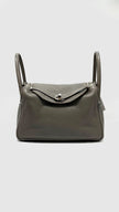 Preowned. Hermes Lindy 30 Etain Clemence PHW. R Square C028|9314