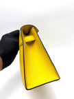 Brand New. Hermes Kelly Pochette Jaune Ambre Swift PHW. BNS8828D|17688