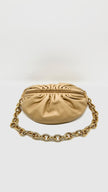 Unused. Bottega Chain Pouch Belt Bag Beige. GHW|13397