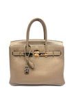 Preowned. Birkin 30 Etoupe Clemence PHW. NB28|17488