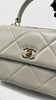 Preowned. Chanel Trendy Small Gray Lambskin GHW. 28739111|8290