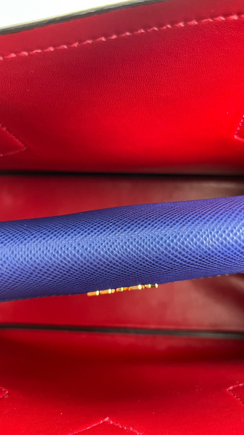 Preowned. Prada Saffiano Two Way Blue|4468