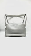 Preowned. Hermes Lindy 26 Blue Pale Clemence PHW. UBY169CZ|10160