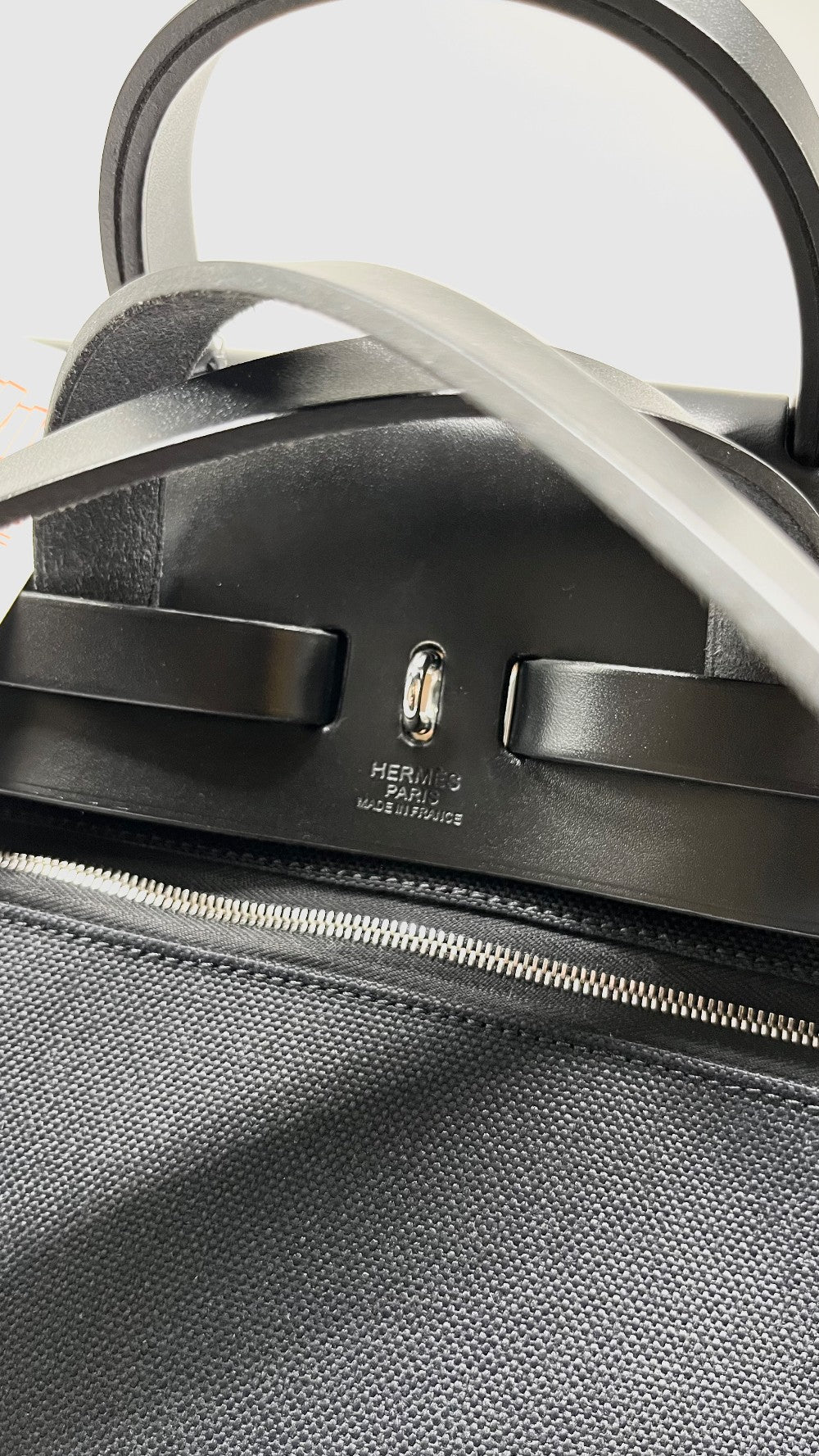 Like New. Hermes Herbag Ado Backpack Black PHW. ZTS006AU|9776