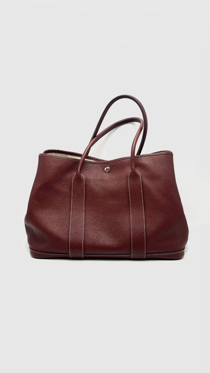 Preowned. Hermes GPT 36 Bordeaux Negonda PHW. Square R7K|15787