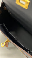 Brand New. Hermes Kelly 25 Colormatic Blue/Black/Chai/Etoupe/Gold Swift. UST494UA|4948