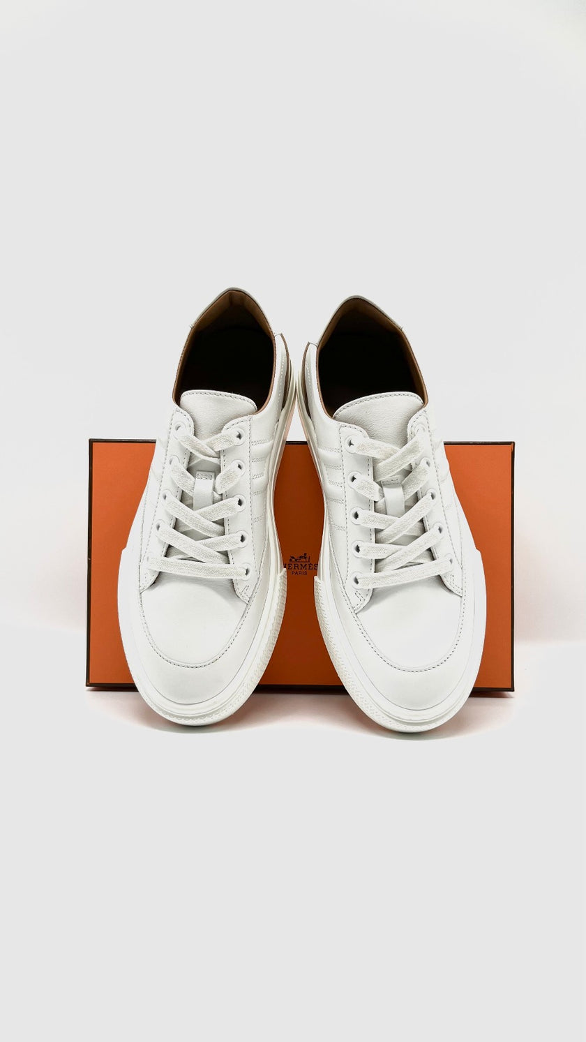 Brand New. Hermes Deep Sneakers White. 38|6927