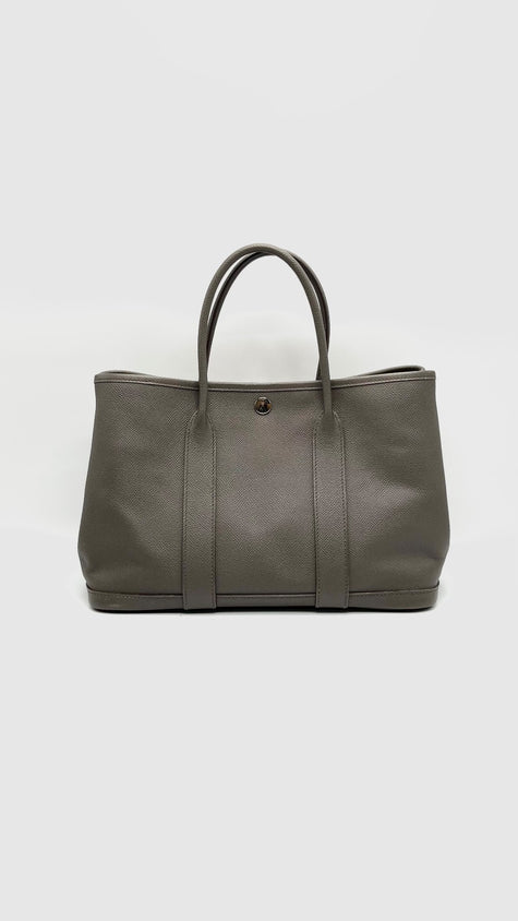 Preowned. Hermes GPT 30 Epsom Etain SHW. AMM007KM|15998