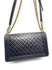 Preowned. Chanel Leboy New Medium Black Lambskin GHW. 21698415|17070