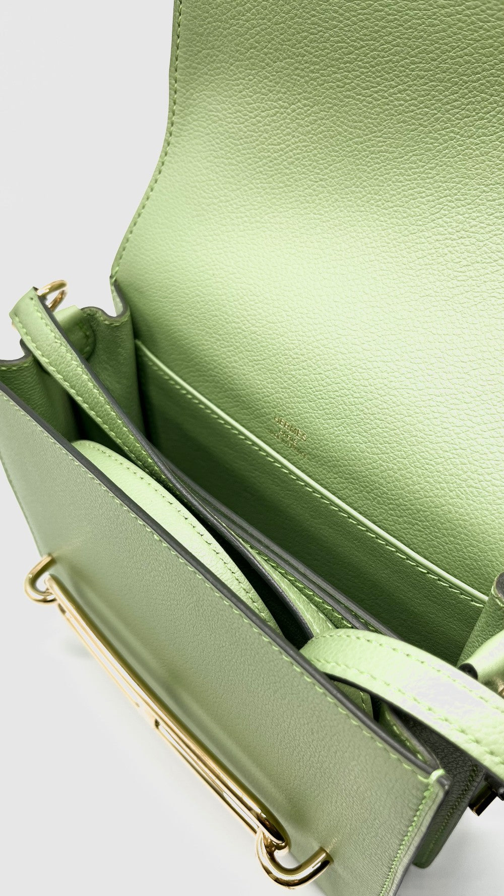 Unused. Hermes Roulis 18 Vert Criquet Evercolor GHW. YHA010GT|12270