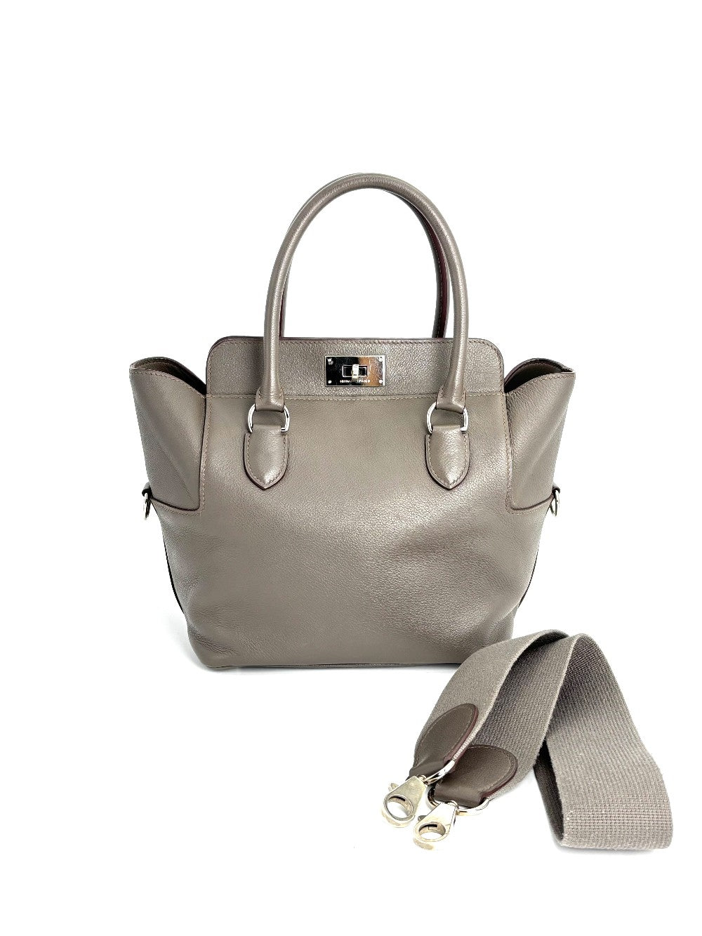 Preowned. Hermes Toolbox 20 Etain Evercolour PHW. XAS003CH|3878